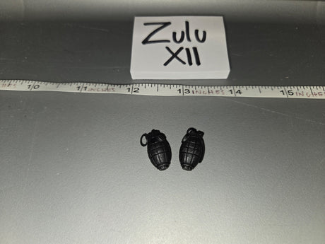 1/6 Scale WWII US Pineapple Grenade Lot - Zulu XII