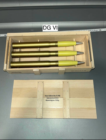 1/6 Scale WWII German 88 mm 8.8 cm Ammunition Crate with Shells