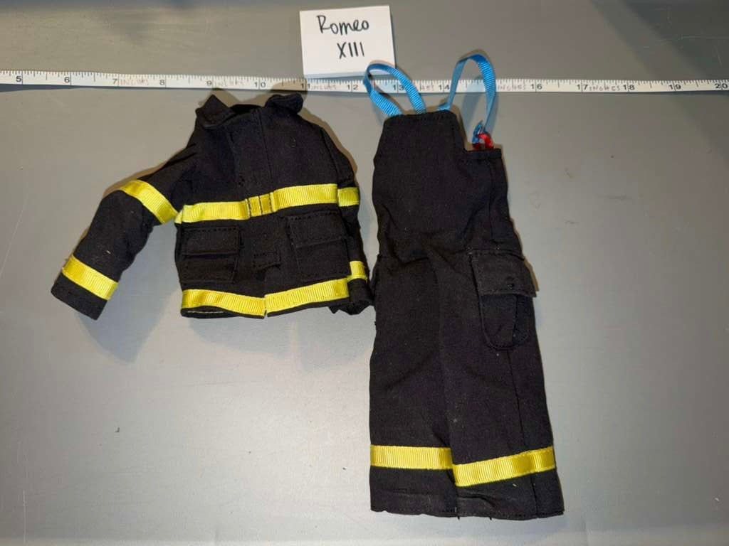 1/6 Scale Modern Era Firefighter Bunker Gear Uniform