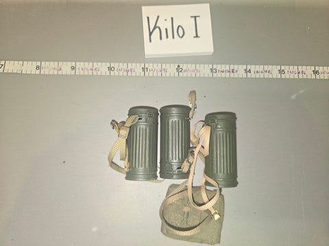 1:6 WWII German Gas Mask Canister Lot