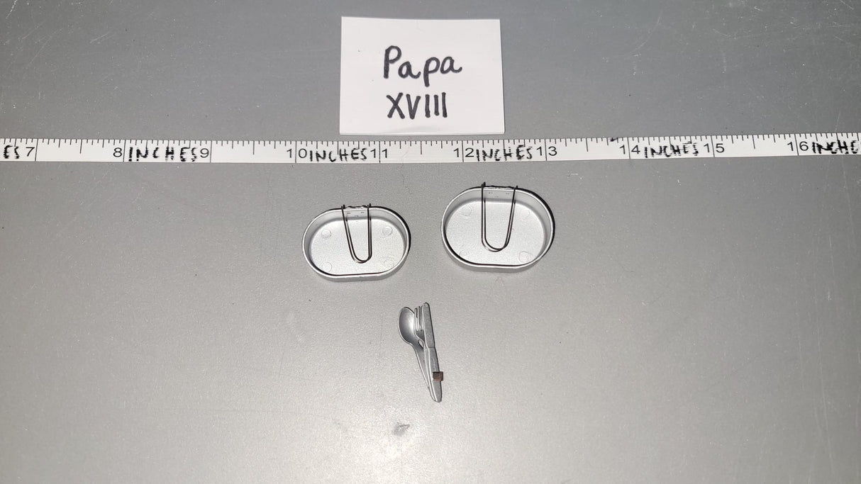 1/6 Scale WWII British Mess Tins and Utensils