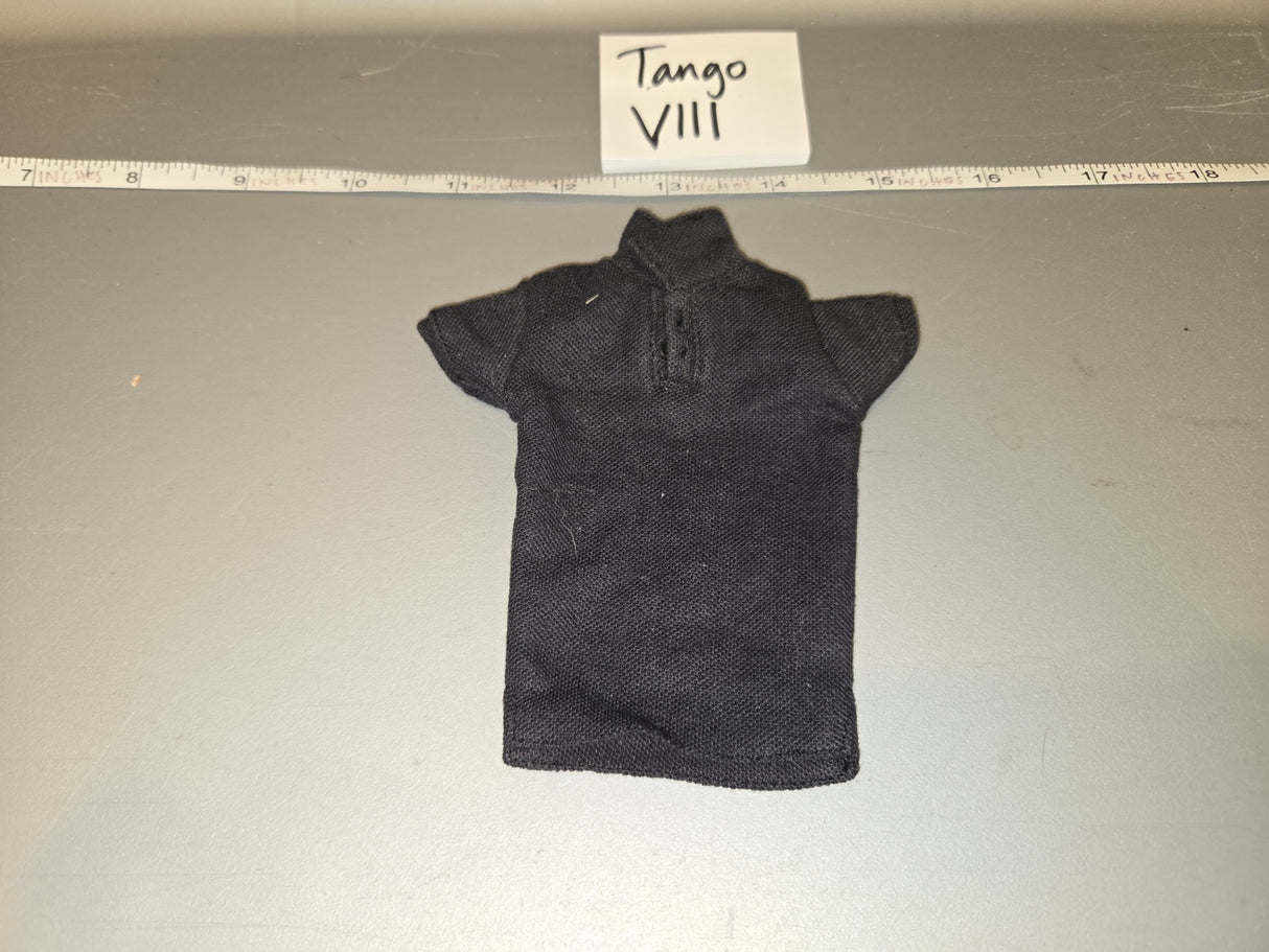 1/6 Scale Modern Era Black Polo Shirt - Tango VIII