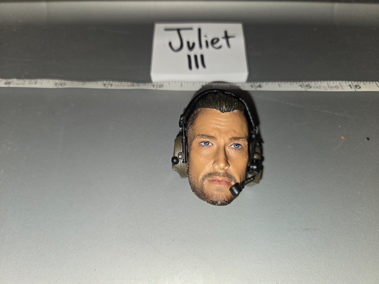 1/6 Scale Modern Era Military Head Sculpt with Tactical Headset - Juliet III