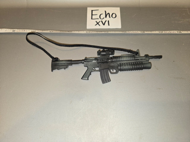 1/6 Scale Modern Era M4 M203 Carbine Rifle with Sling and Red Dot Sight - Echo XVI