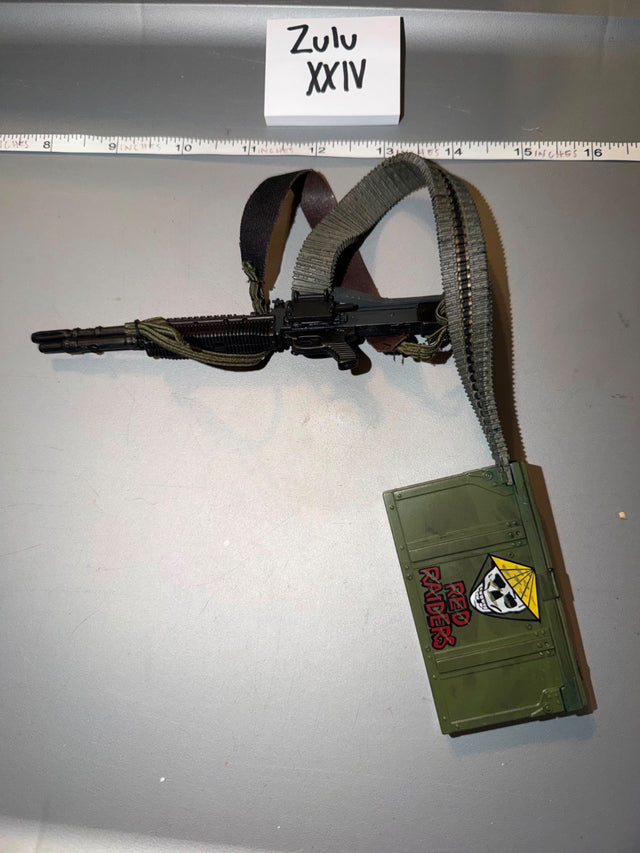 1/6 Scale Vietnam Era M60 Machine Gun with Ammo Belt and Box