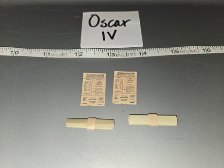 1/6 Scale WWII US 24-Hour Ration Instruction Leaflet with Rolled Rations - Oscar IV