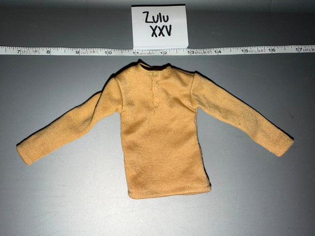 1/6 Scale WWII US Long Sleeve Henley Undershirt