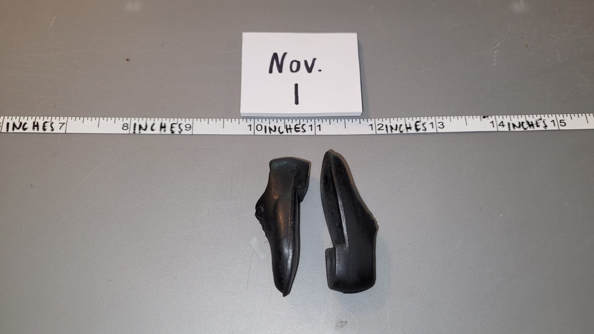 1/6 Scale Modern Black Dress Shoes