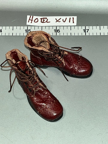 1/6 Scale WWII US Leather Boondocker Boots - Soldier Story