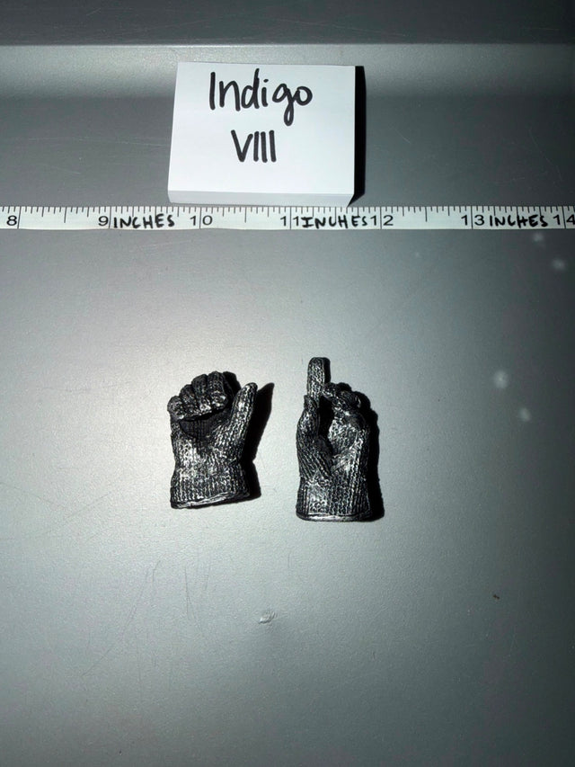 1/6 Scale Modern Tactical Gloved Hands Pointing - Indigo VIII