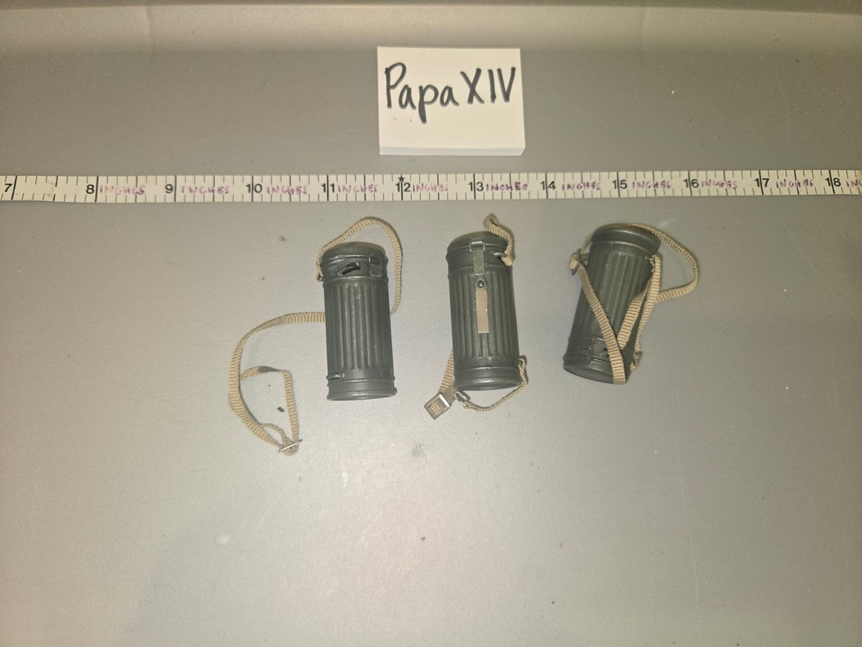 1:6 WWII German Gas Mask Canister Lot
