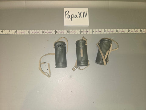 1:6 WWII German Gas Mask Canister Lot