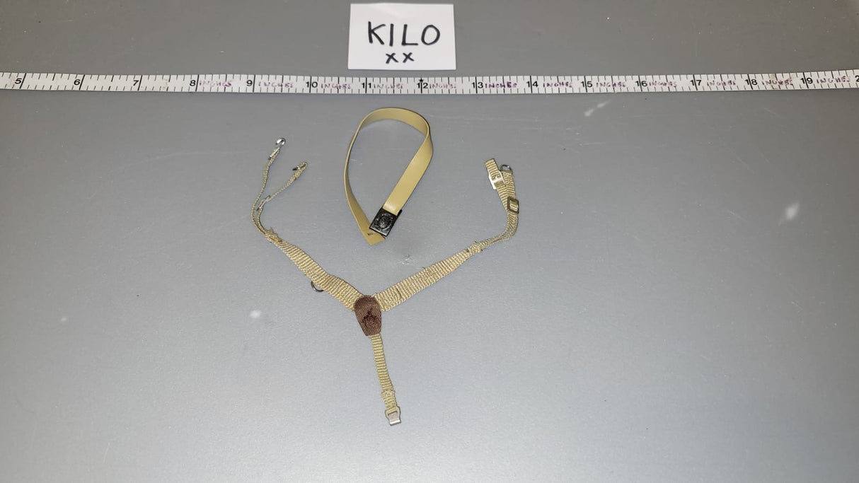 1/6 Scale WWII German Afrika Korps Y Harness and Belt  -