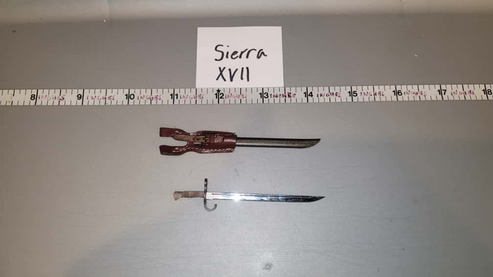 1/6 Scale WWII Japanese Metal Bayonet and Sheath - IQO