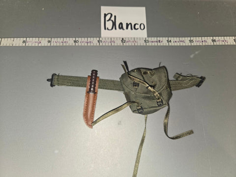 1/6 Scale Vietnam Era US Butt Pack, Belt, Knife