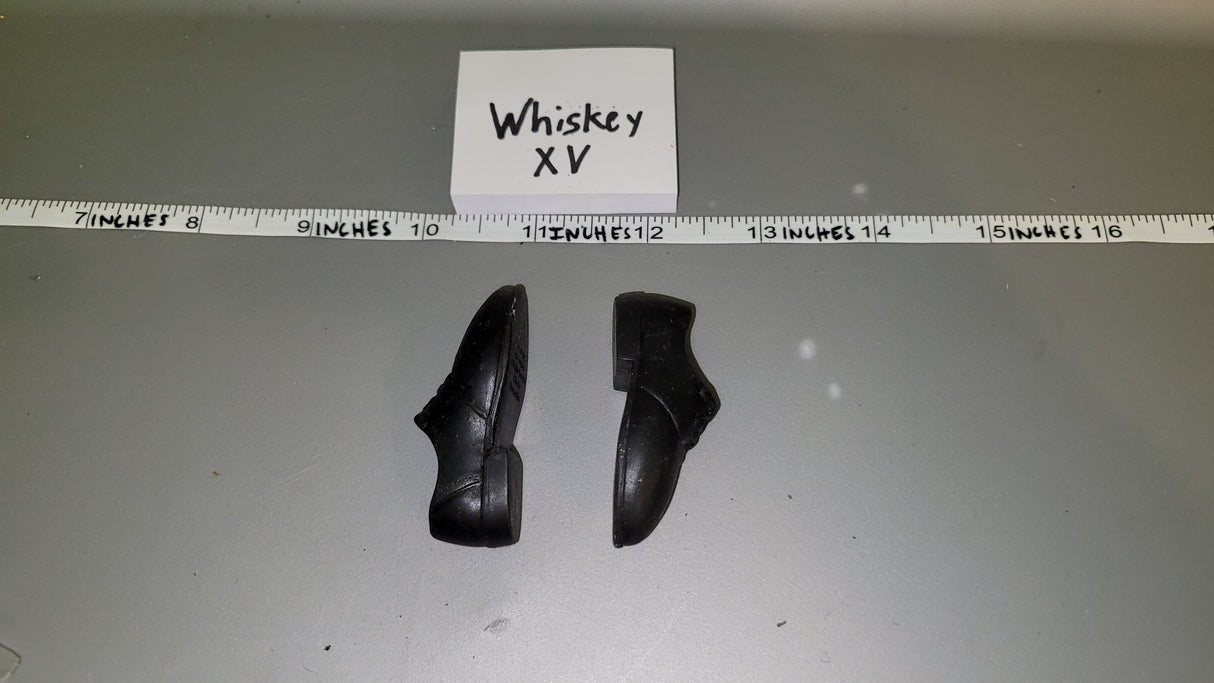 1/6 Scale Modern Black Dress Shoes