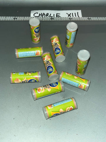 1/6 Scale Modern Era Pringle Type Chip Cans - Diorama Items