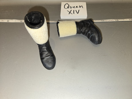 1/6 Scale Historical Fur-Trimmed Boots - Queen XIV