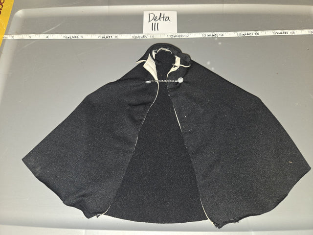 1/6 Scale WWII Civilian Black Cape Cloak - Delta III