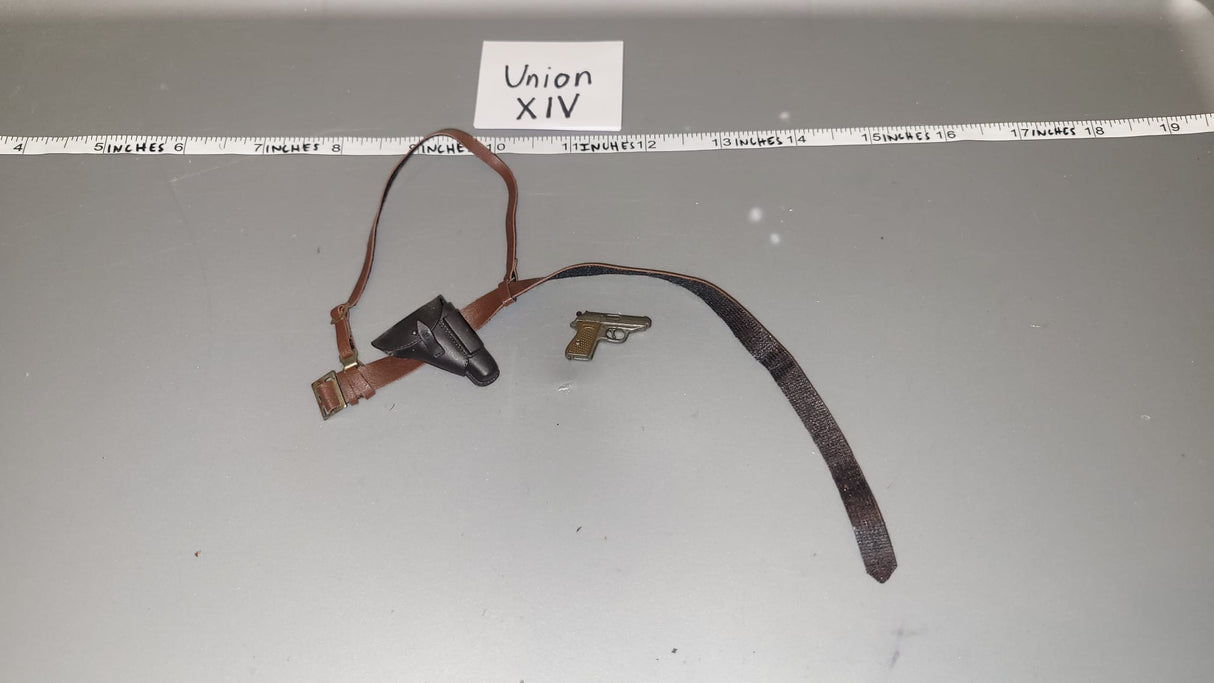 1/6 Scale WWII German Officer Belt Pistol and Holster