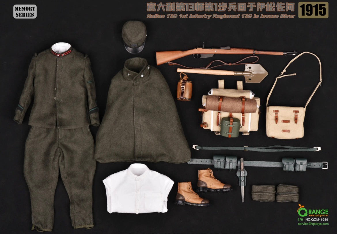 1/6 Scale World War One Italian 13D 1st Infantry Regiment 13D in Isonzo River 1915 QOM-1059 QORange *Preorder*