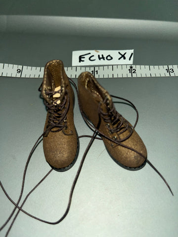 1/6 Scale WWII US Leather Boondocker Boots - Soldier Story