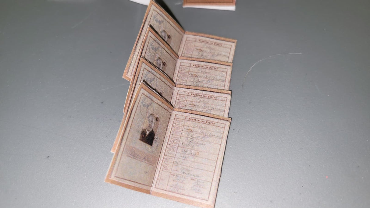 1/6 Scale WWII German Identity Documents Lot