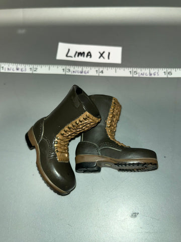 1:6 Scale Modern Era Wildland Firefighter Logger Boots