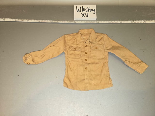 1/6 Scale WWII British Khaki Long Sleeve Field Shirt - Whiskey XV