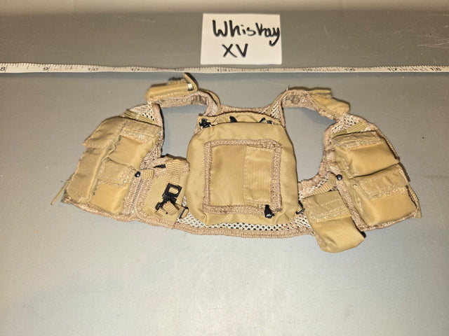 1/6 Scale Modern US Desert Tan Tactical Plate Carrier Vest - Whiskey XV