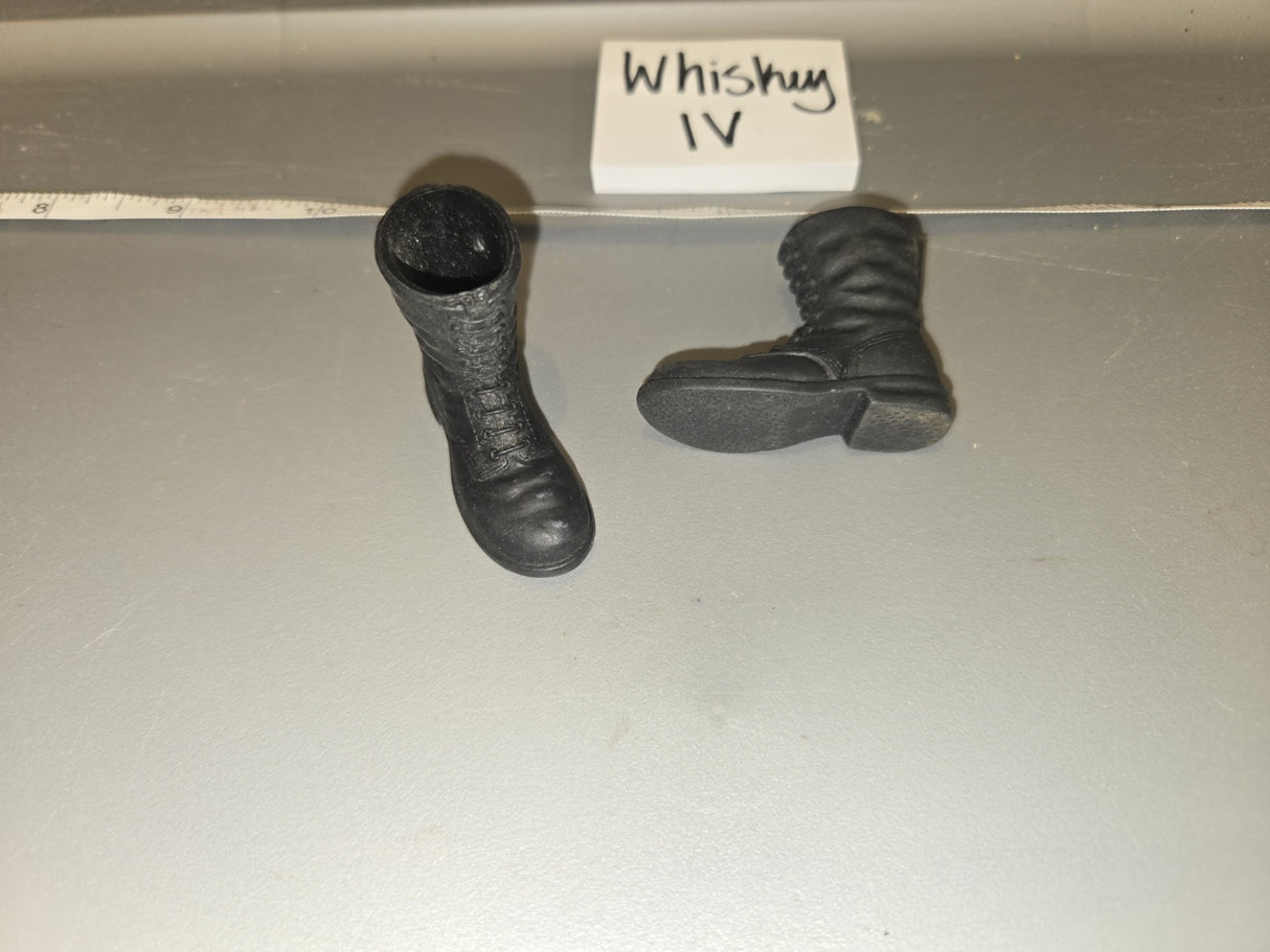 1/6 Scale Modern Era Black Combat Boots - Whiskey IV