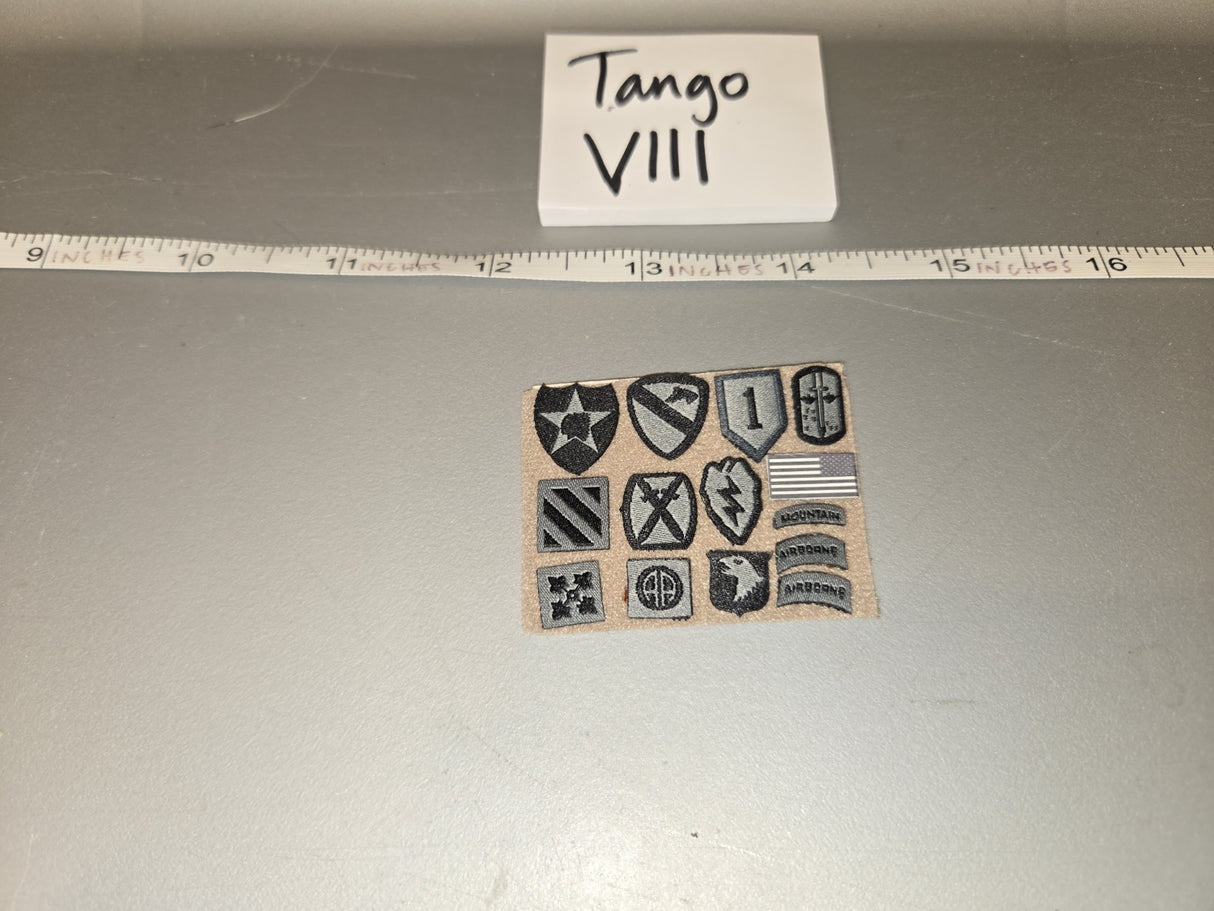1/6 Scale Modern Era US Army Division Insignia Patch Lot - Tango VIII