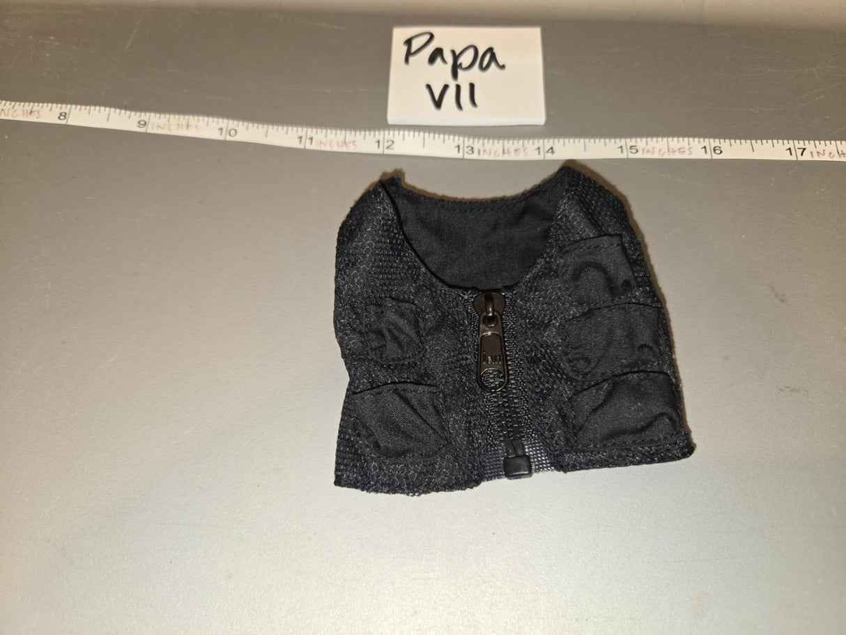 1/6 Scale Modern Era Black Tactical Vest - Papa VII