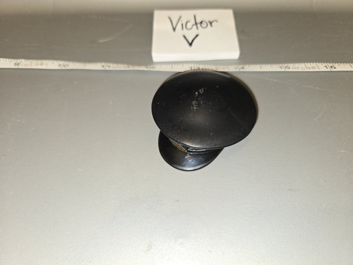 1/6 Scale WWII German Black Visor Cap - Victor V