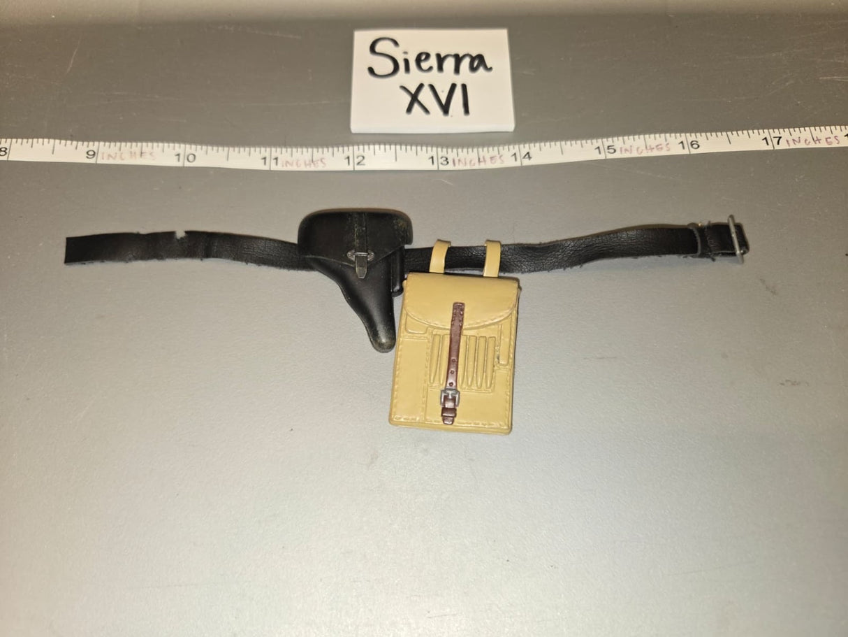 1/6 Scale WWII German Belt with Pistol Holster and Map Case - Sierra XVI