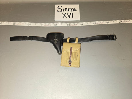 1/6 Scale WWII German Belt with Pistol Holster and Map Case - Sierra XVI