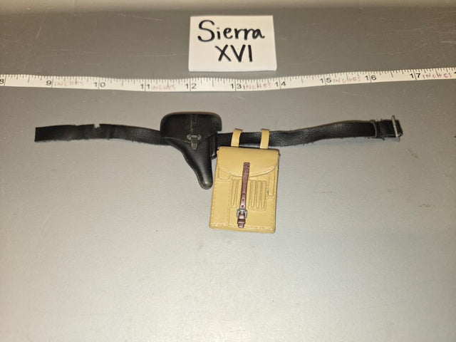 1/6 Scale WWII German Belt with Pistol Holster and Map Case - Sierra XVI