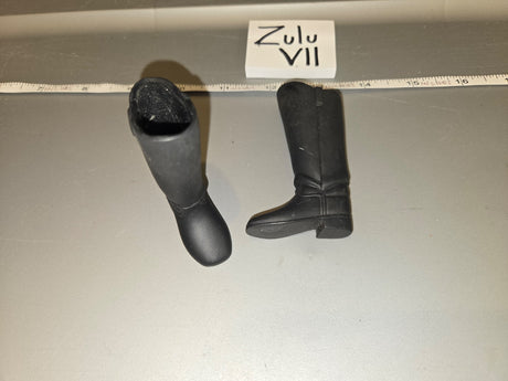 1/6 Scale Mismatched Black Knee-High Boots - Zulu VII