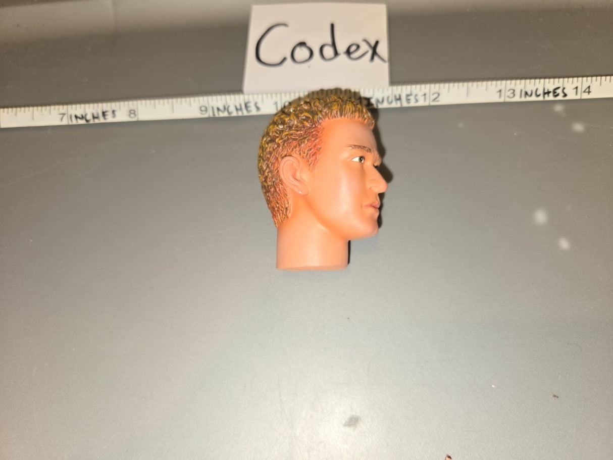 1/6 Scale Male Head Sculpt with Curly Blonde Hair - Codex