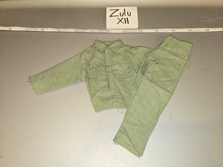 1/6 Scale Vietnam Era US Fatigue Uniform Shirt and Trousers - Zulu XII