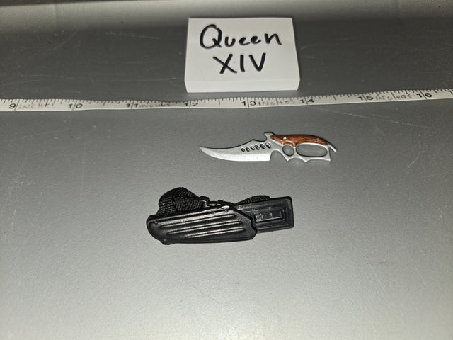 1/6 Scale Modern Era Karambit Fighting Knife with Sheath - Queen XIV