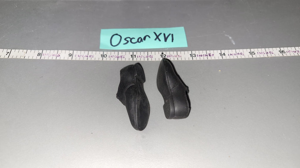 1/6 Scale Modern Black Dress Shoes