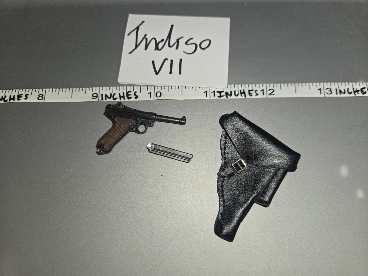 1/6 Scale WWII German Leather Holster and Pistol