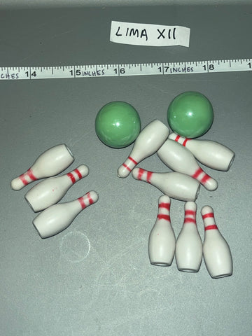 1/6 Scale Modern Era Bowling Pins / Blowing Ball - Civilian - Diorama