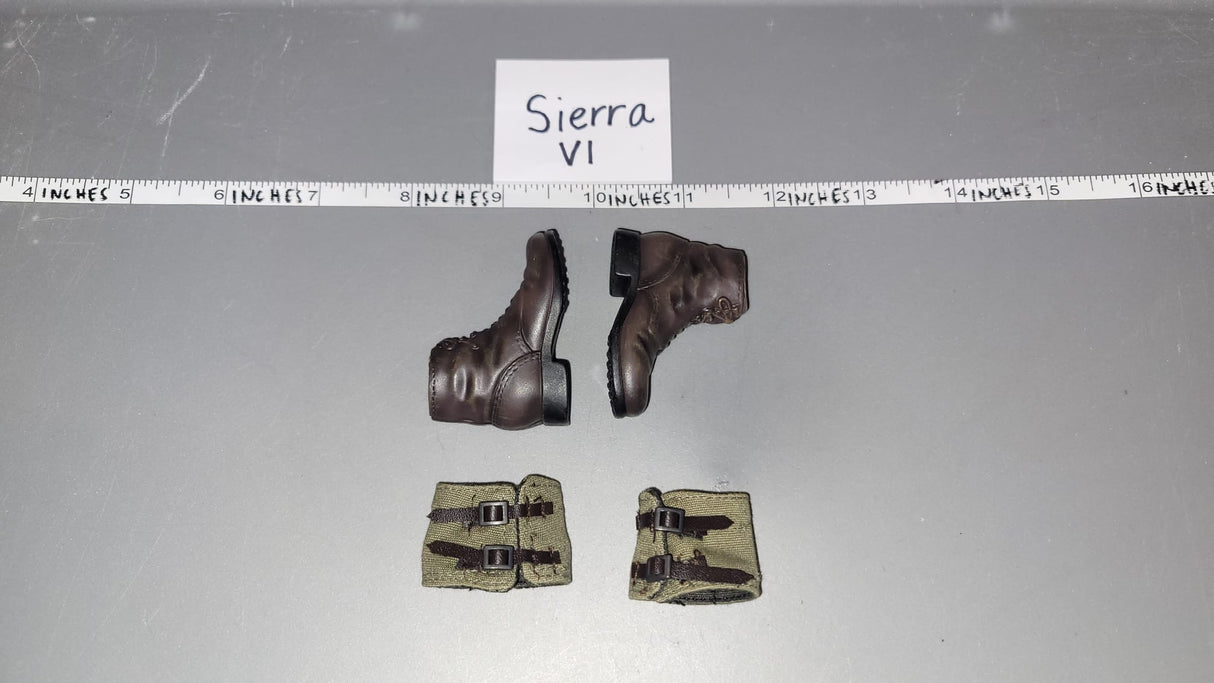 1/6 Scale WWII German Low Boots with Gaiters