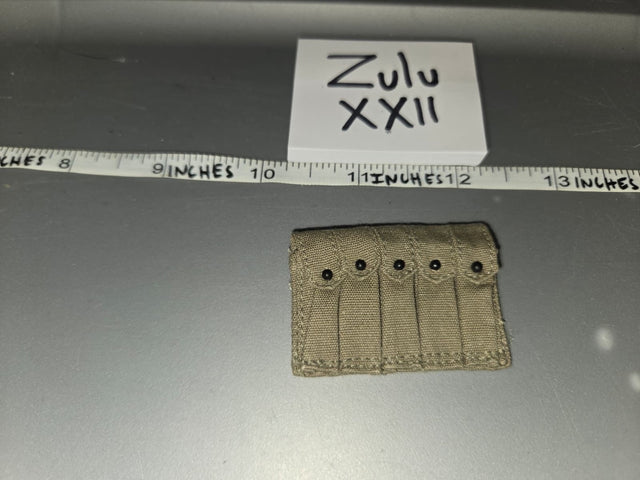 1/6 Scale WWII US Thompson SMG Five Pocket Magazine Pouch