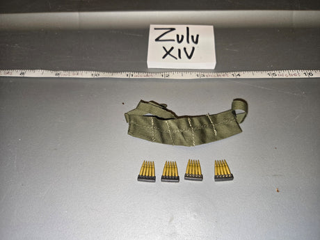 1/6 Scale WWII British Ammunition Bandolier with Stripper Clips - Zulu XIV
