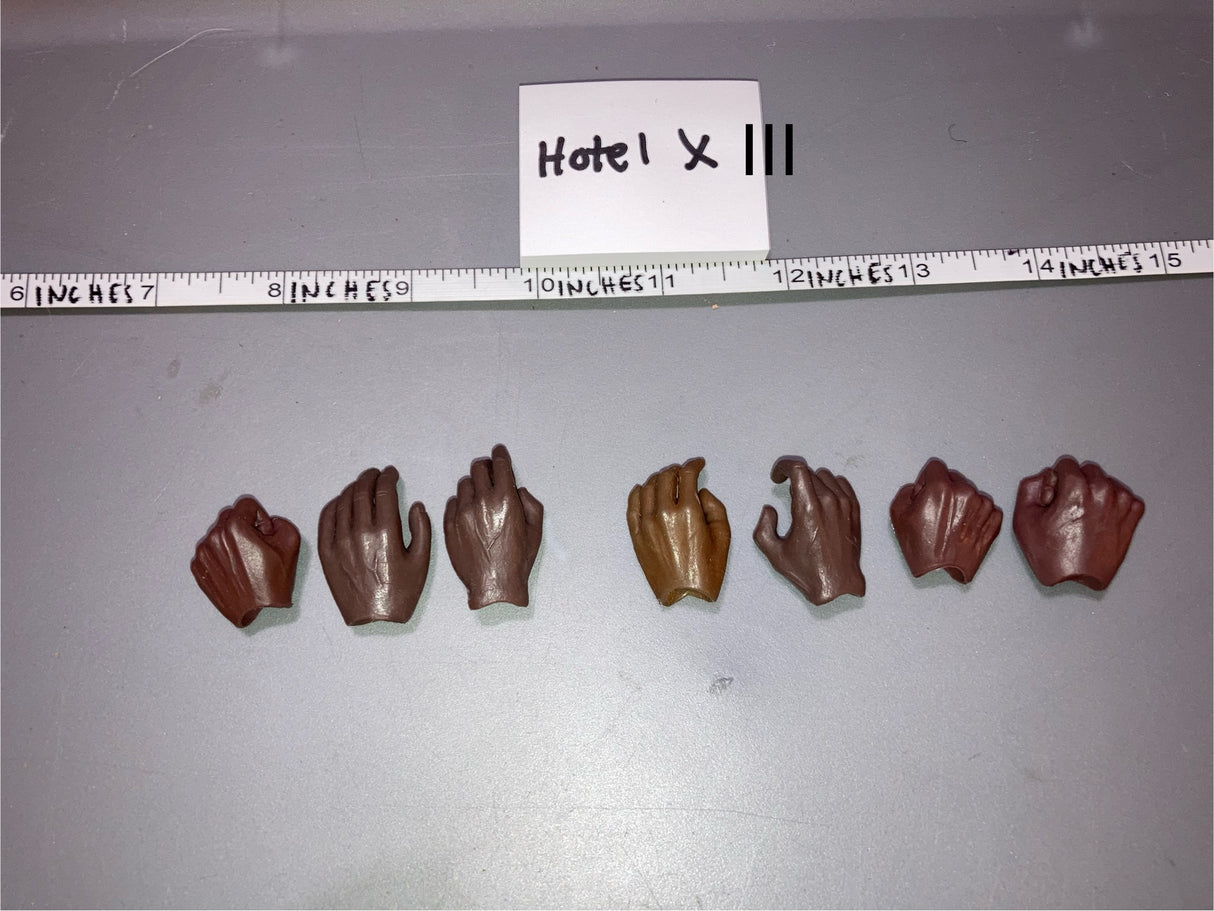 1/6 Scale Black Nude Figure Hand Lot - African American