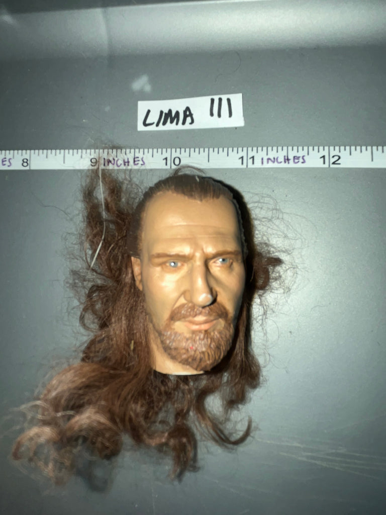 1/6 Scale Star Wars Qui Gon Jin Head Sculpt - Sideshow Toys