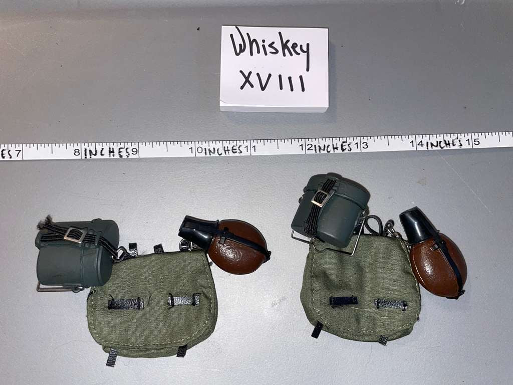 1:6 Scale WWII German Bread Bag and Canteen Lot